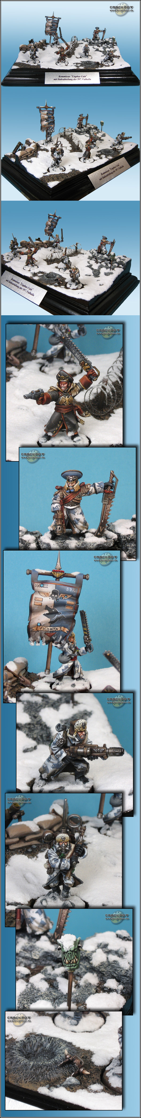 Commissar Ciaphas Cain and Valhallan Command Squad by Jurgen Wagner