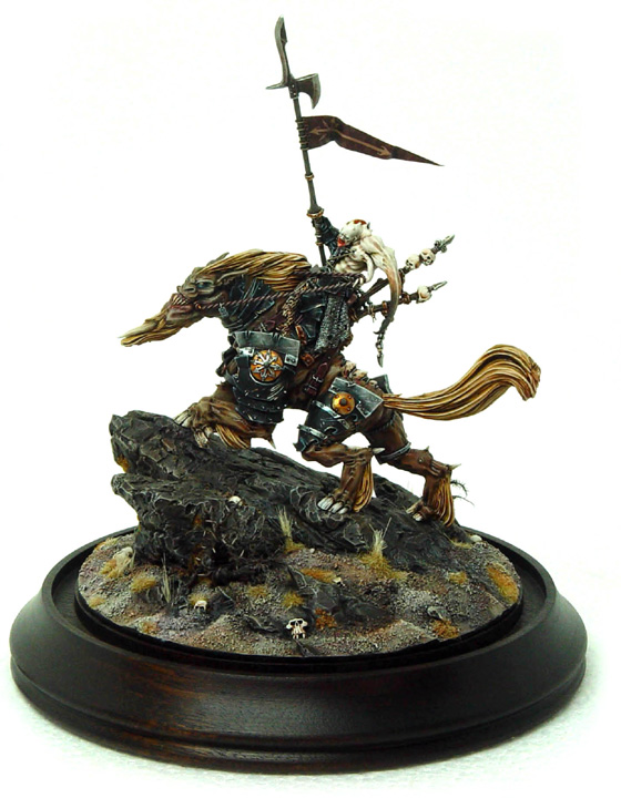 Chaos Lord on Daemonic Mount by Sebastien Perbet