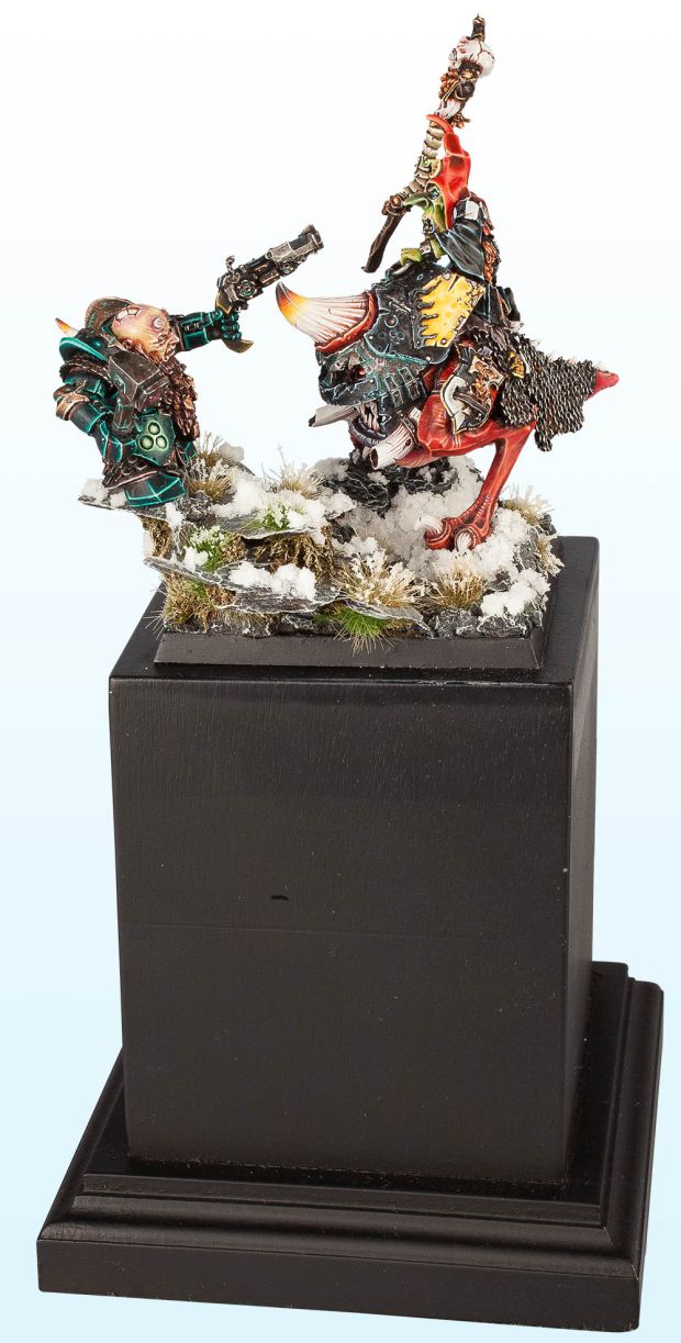 Goblin Boss vs Chaos Dwarf Lord by Matthew Kennedy