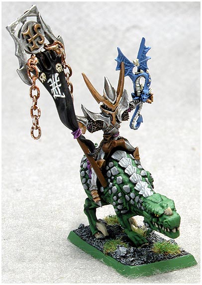 Dark Elf Cold One Knight Standard Bearer by Tommy Emmanuel
