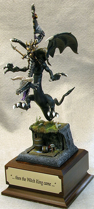 Dark Elf Witch King on Black Dragon by Doug Bissett