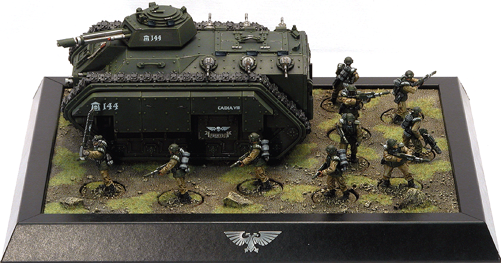 Inquisiter Scale Cadian Regiment w Chimera by Donald Slater