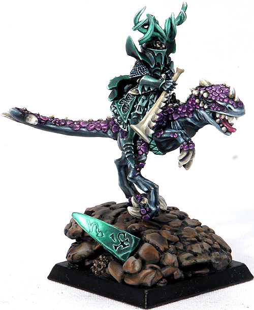 Herald of Ghrond, Dark Elf on Cold One by Brian Okey