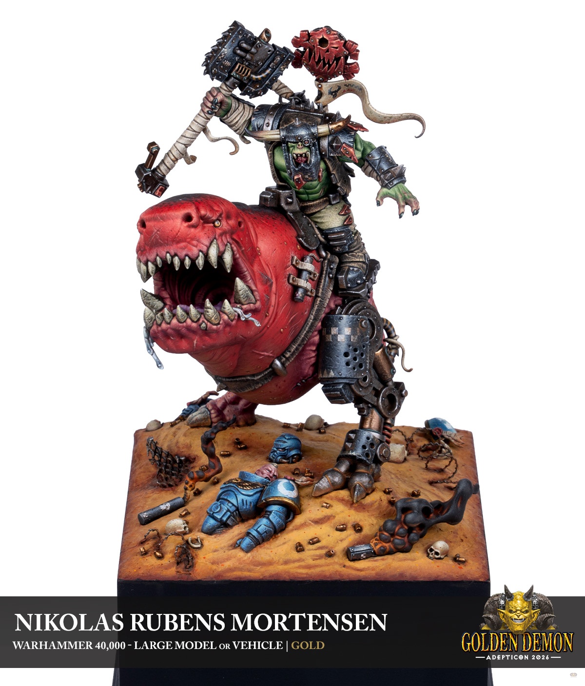 Warboss on Squigosaur by Nikolas Rubens Mortensen